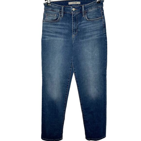 Joe's Jeans High Rise Straight Leg Stretchy Med Blue Wash Jeans Size 26 - Picture 1 of 6